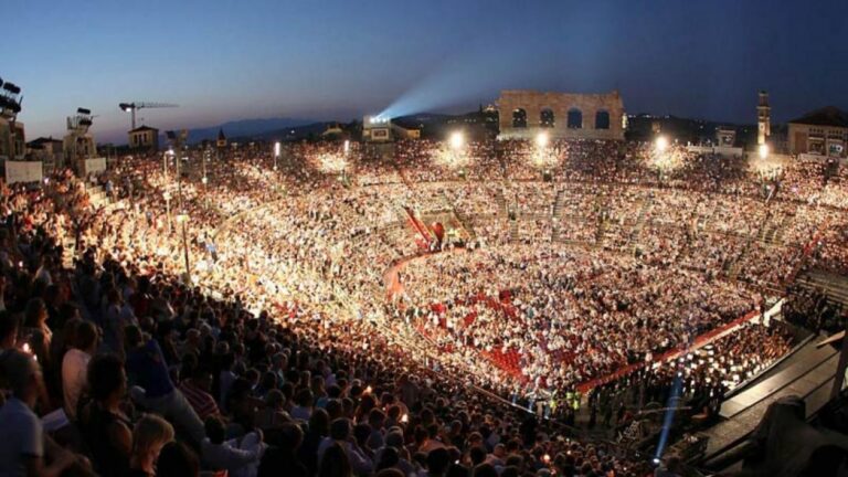 candles at verona arena